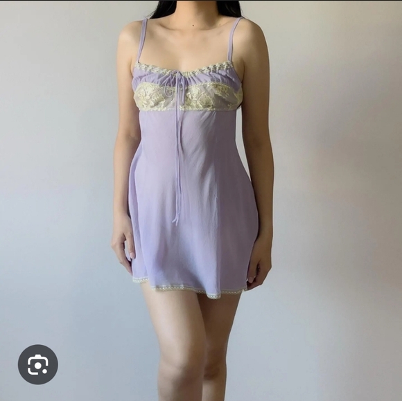 Victoria's Secret Other - Victoria's Secret Vintage Silk Lace-Trim Slip Dress Nightgown